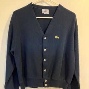 Izod Lacoste navy blue cardigan